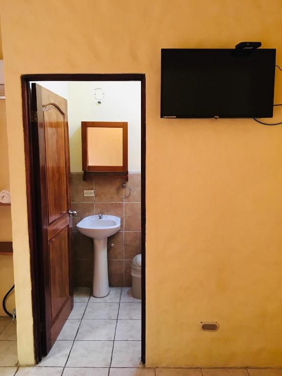 Koupelna v ubytování Hotel Casa Esmeralda