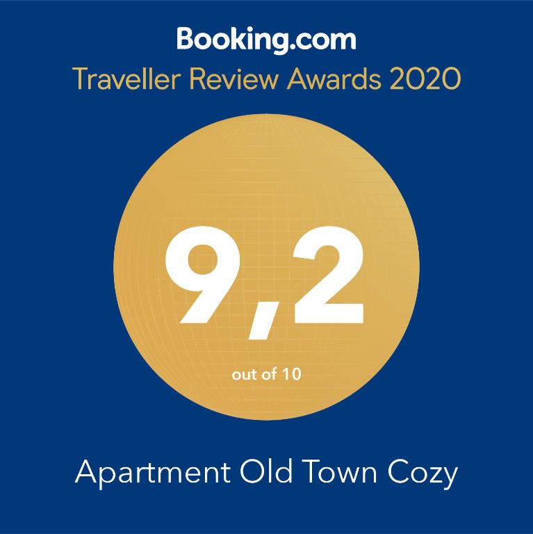Certifikát, ocenenie alebo iný dokument vystavený v ubytovaní Apartment Old Town Cozy