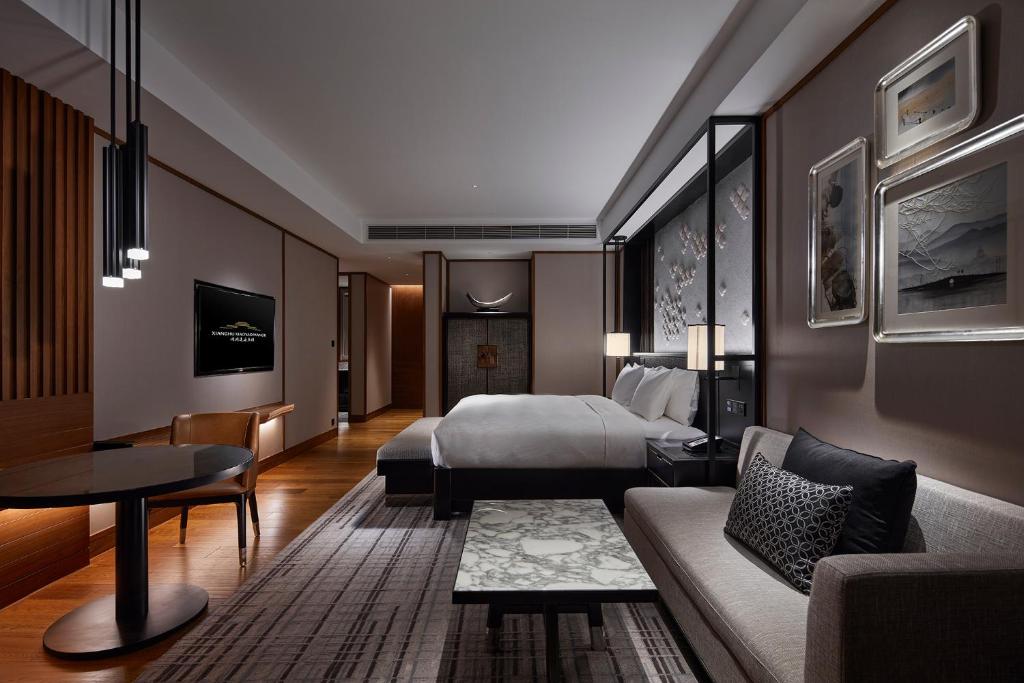 Posezení v ubytování Xianghu Xiaoyao Manor