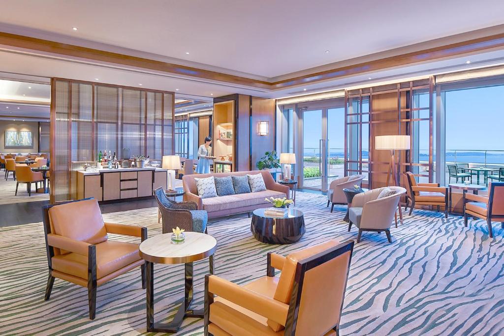 Posezení v ubytování Shangri-La Xiamen