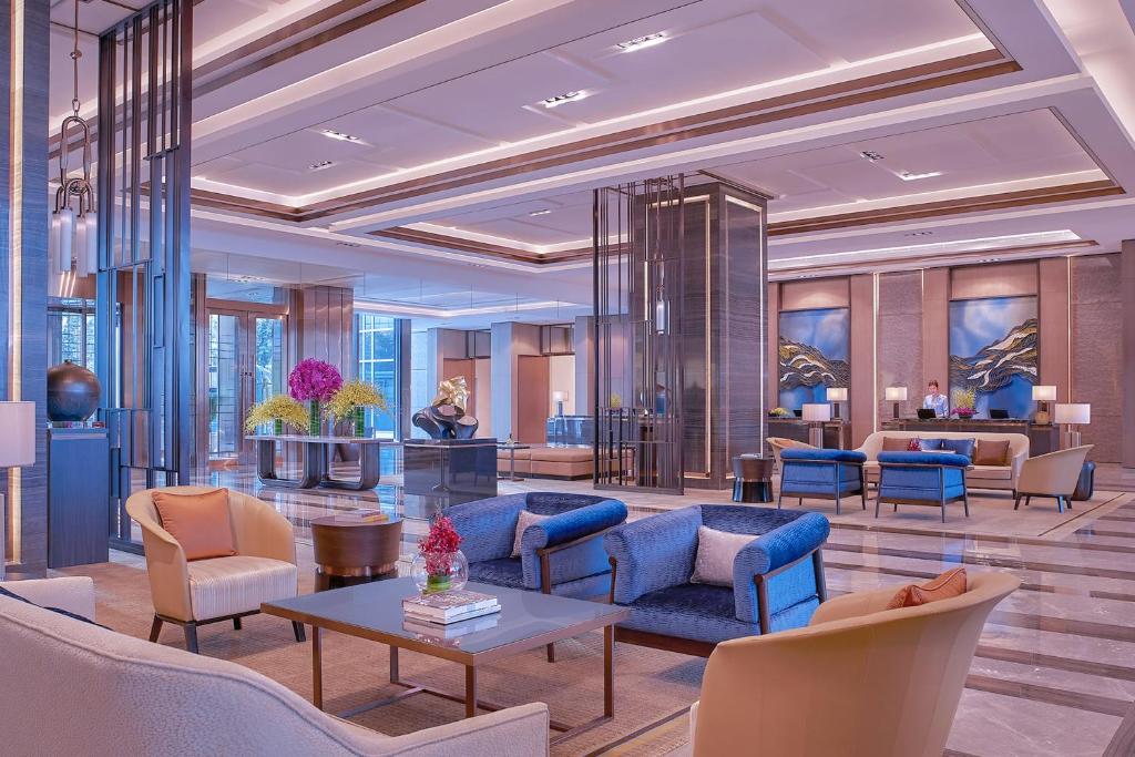 Posezení v ubytování Shangri-La Xiamen