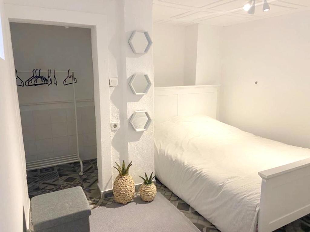 Postel nebo postele na pokoji v ubytování One bedroom apartement with wifi at Montijo