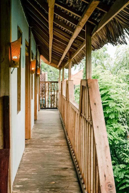 Balkón nebo terasa v ubytování Backpacker Kawah Ijen