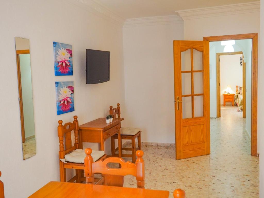 Televízia a/alebo spoločenská miestnosť v ubytovaní ConilPlus apartments AZORIN II