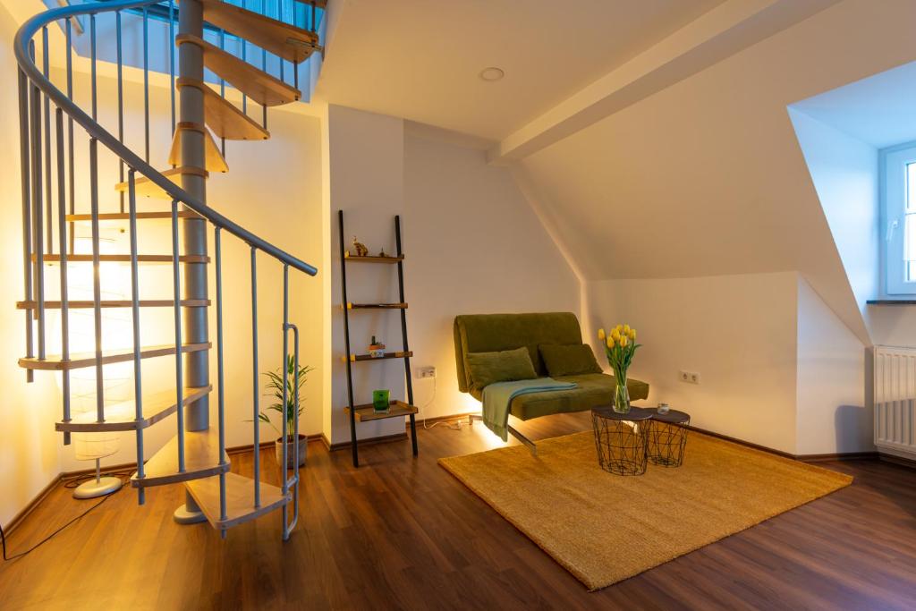 Χώρος καθιστικού στο Heiligenhaus Appartement nähe Essen Düsseldorf