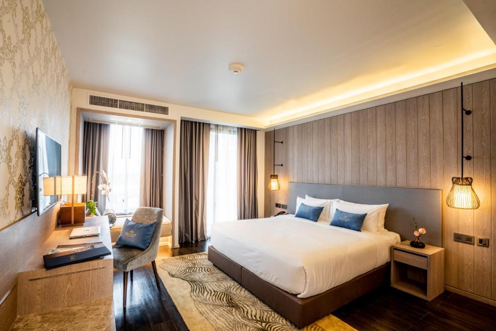 Postel nebo postele na pokoji v ubytování Divalux Resort & Spa Bangkok, Suvarnabhumi Airport-Free Shuttle