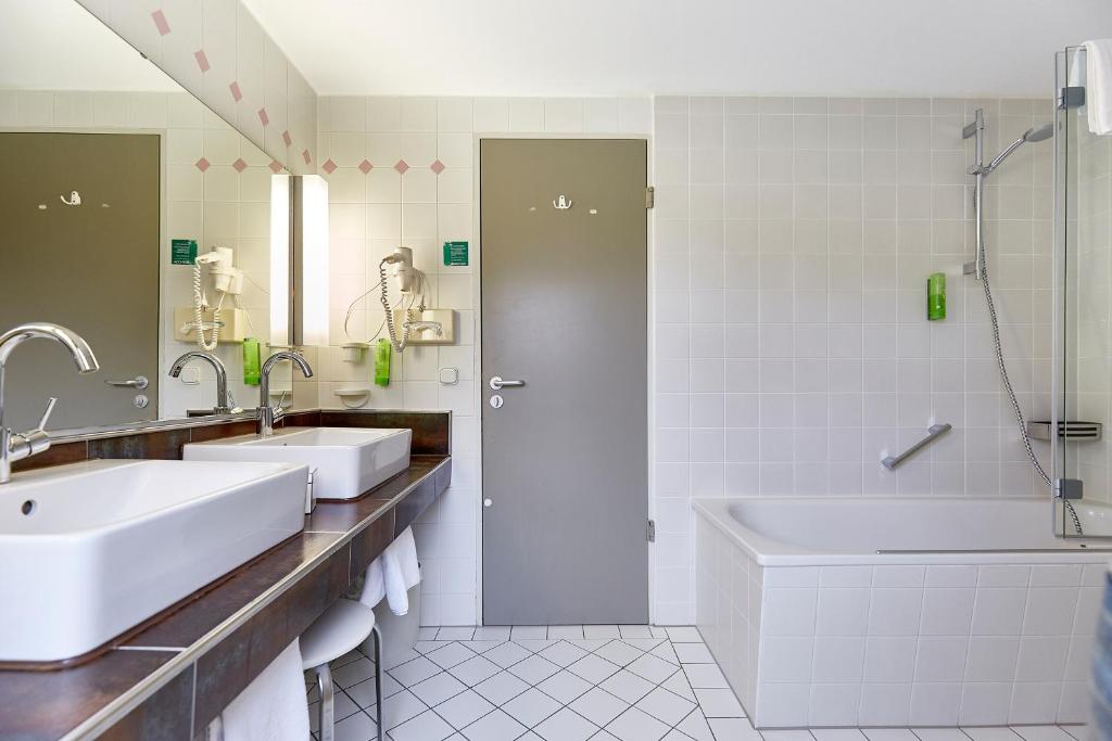 Koupelna v ubytování Hotel Bayern Vital