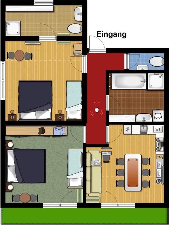 TV a/nebo společenská místnost v ubytování My Appartement - Haus Waldeck