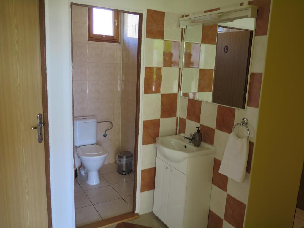 Koupelna v ubytování Villa Vraji