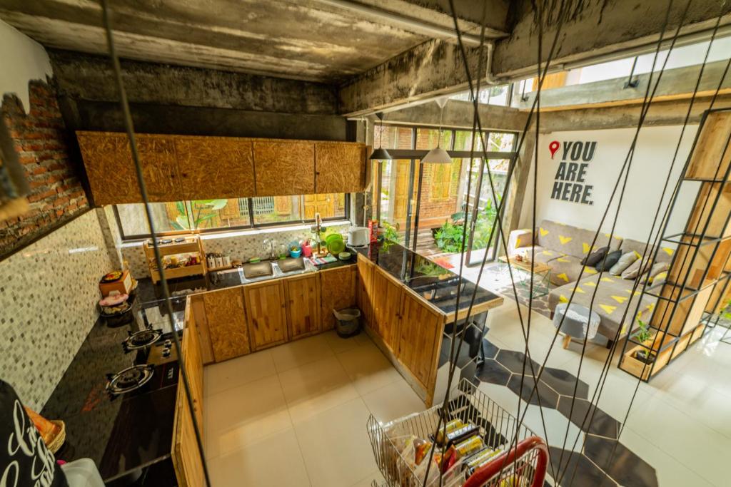 Kuchyň nebo kuchyňský kout v ubytování Happy House BnB Bromo backpacker