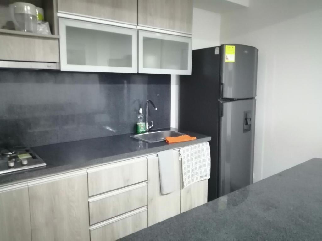 Kuchyň nebo kuchyňský kout v ubytování Berilo Deluxe Apartahotel