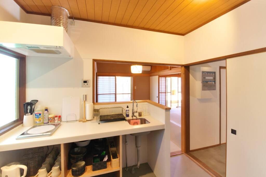 Kuchyň nebo kuchyňský kout v ubytování GOURA TERRACE