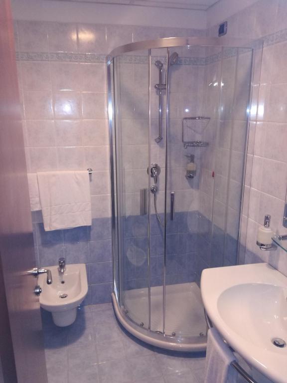 Koupelna v ubytování Palace Hotel Moderno