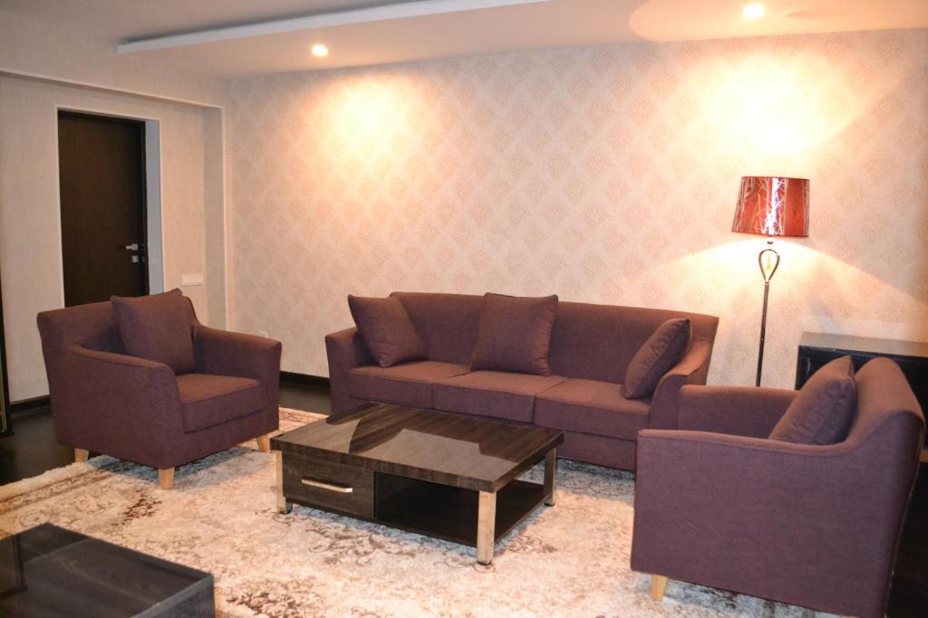 Posezení v ubytování Pamir Palace