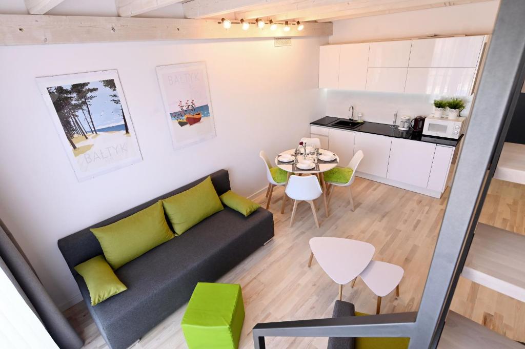 Kuchyň nebo kuchyňský kout v ubytování Apartament Nadmorskie Wzgórze