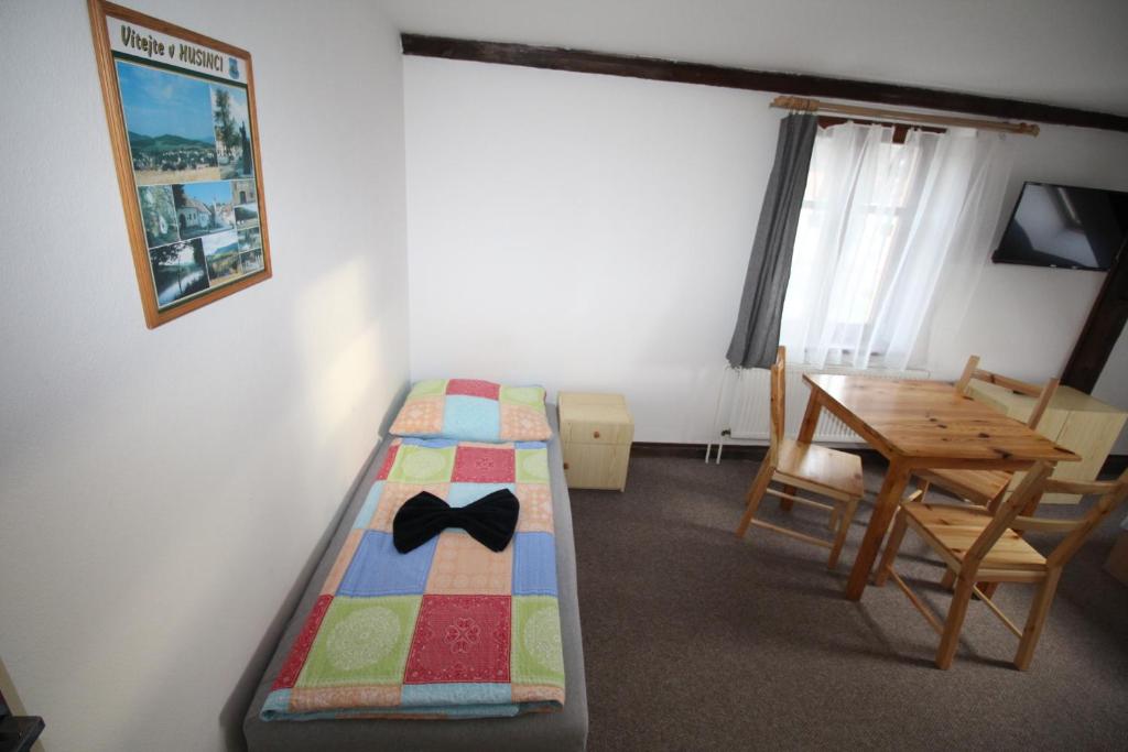 Postel nebo postele na pokoji v ubytování Penzion u Blanice