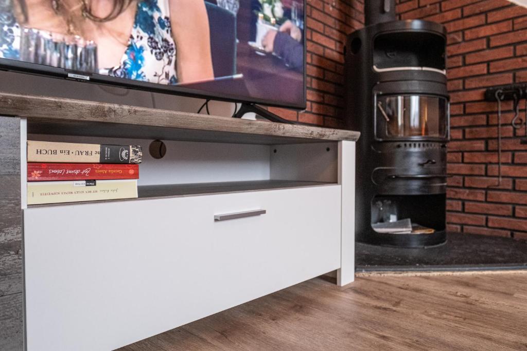Kuchyň nebo kuchyňský kout v ubytování Witte Kliff Helgoland