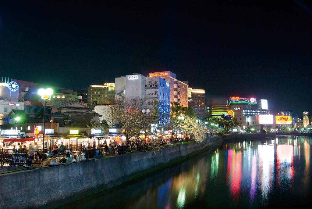 Nespecifikovaný výhled na destinaci Fukuoka nebo výhled na město při pohledu z hotelu