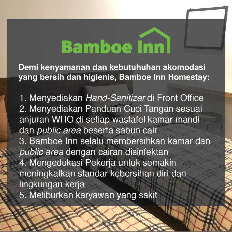Certifikát, hodnocení, plakát nebo jiný dokument vystavený v ubytování Bamboe Inn Homestay