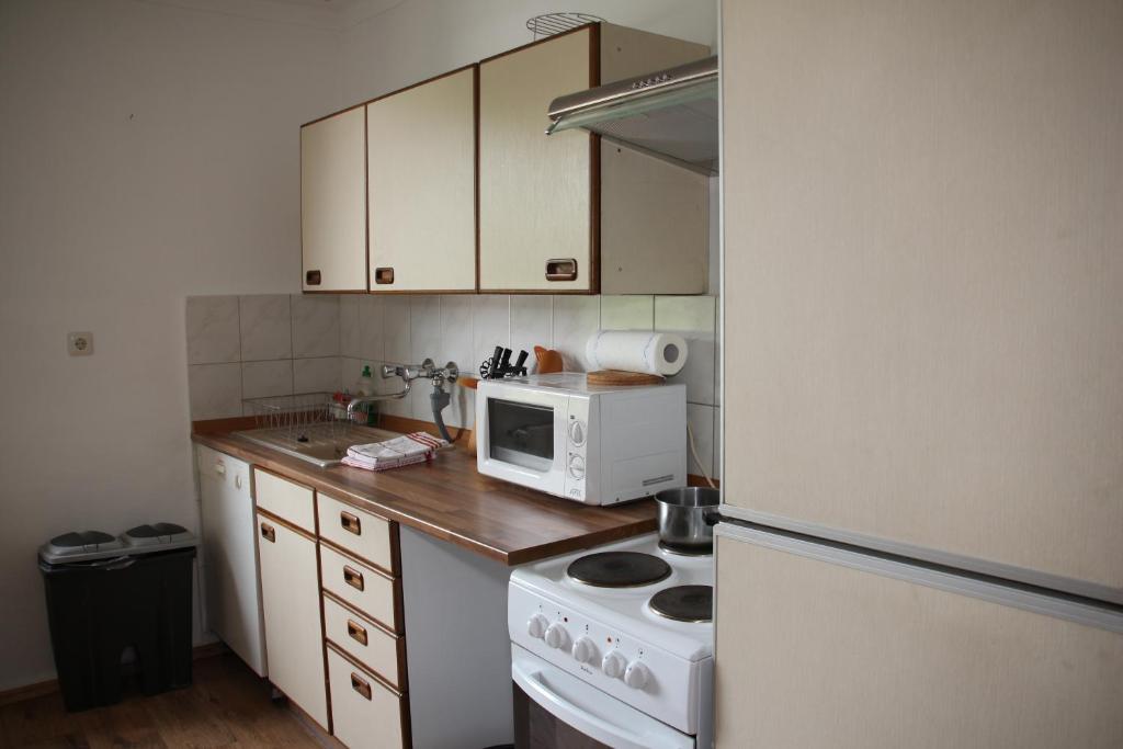Kuchyň nebo kuchyňský kout v ubytování Abels Appartements