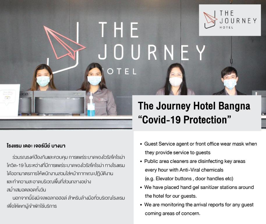 Certifikát, hodnocení, plakát nebo jiný dokument vystavený v ubytování The Journey Hotel Bangna