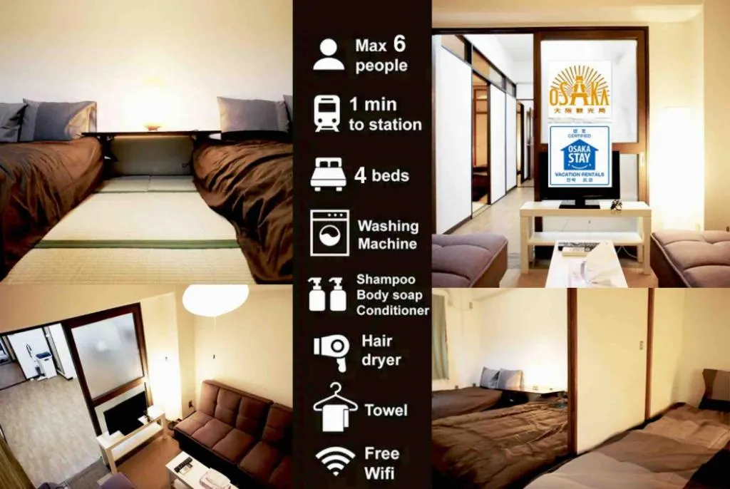 0 min station Masa room 402, Osaka, Japonia