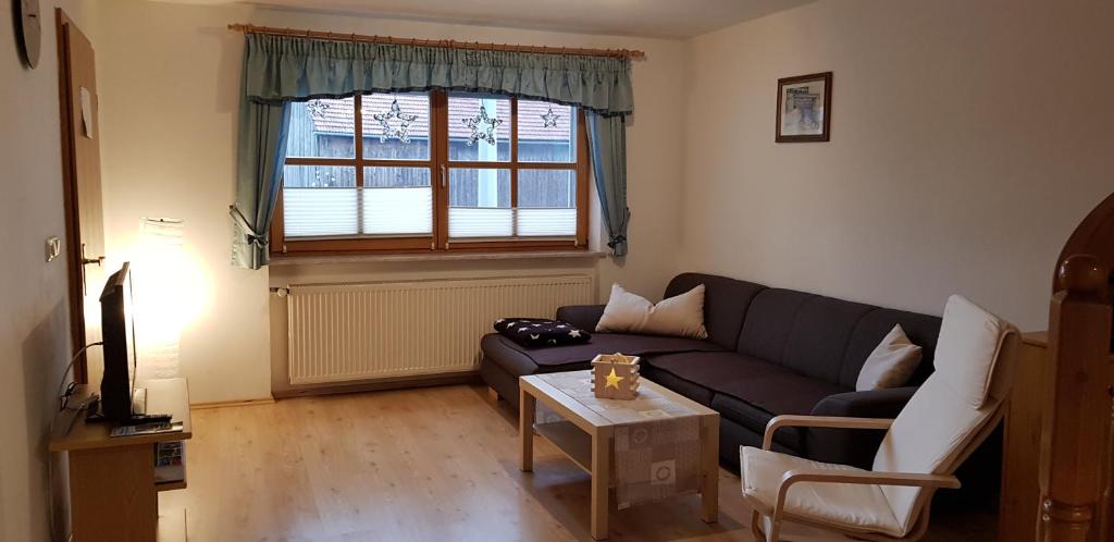 Posezení v ubytování Ferienwohnung Spachtholz