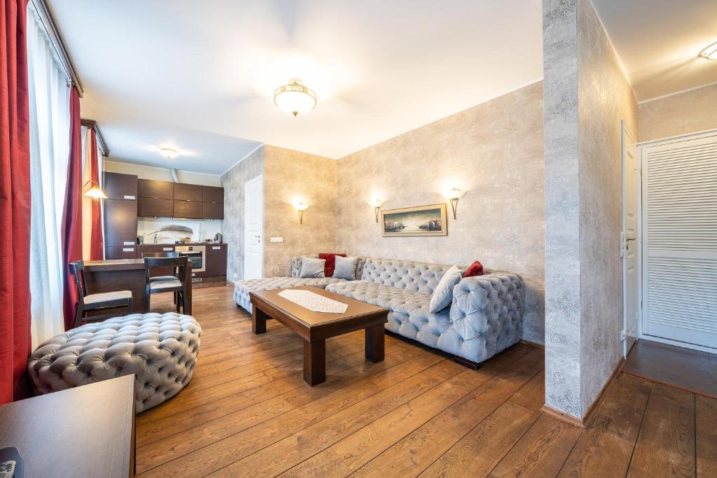 Posezení v ubytování Videviku Villa Apartments