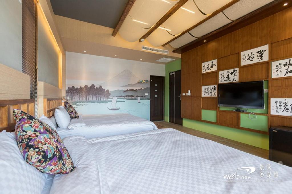 花蓮好客靚屋民宿Hakka Beauty House - Deluxe Queen Room With Two Queen Beds