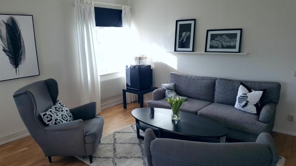 Χώρος καθιστικού στο Hotel Carlshamn