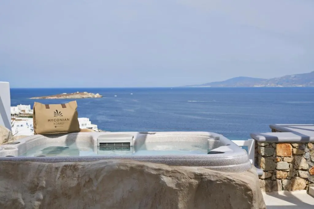 DELOS Premium Junior Suite with Sea View Outdoor Jacuzzi & Private Pool