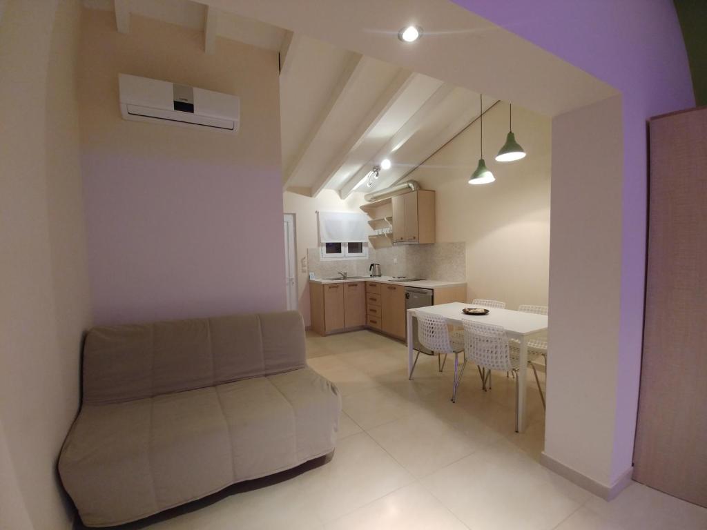 Kuchyň nebo kuchyňský kout v ubytování Onar Corfu Aparts & Studios