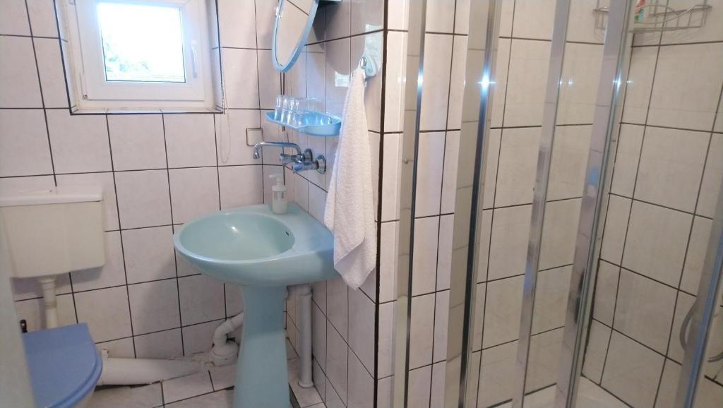 Koupelna v ubytování Zajazd Ustronie