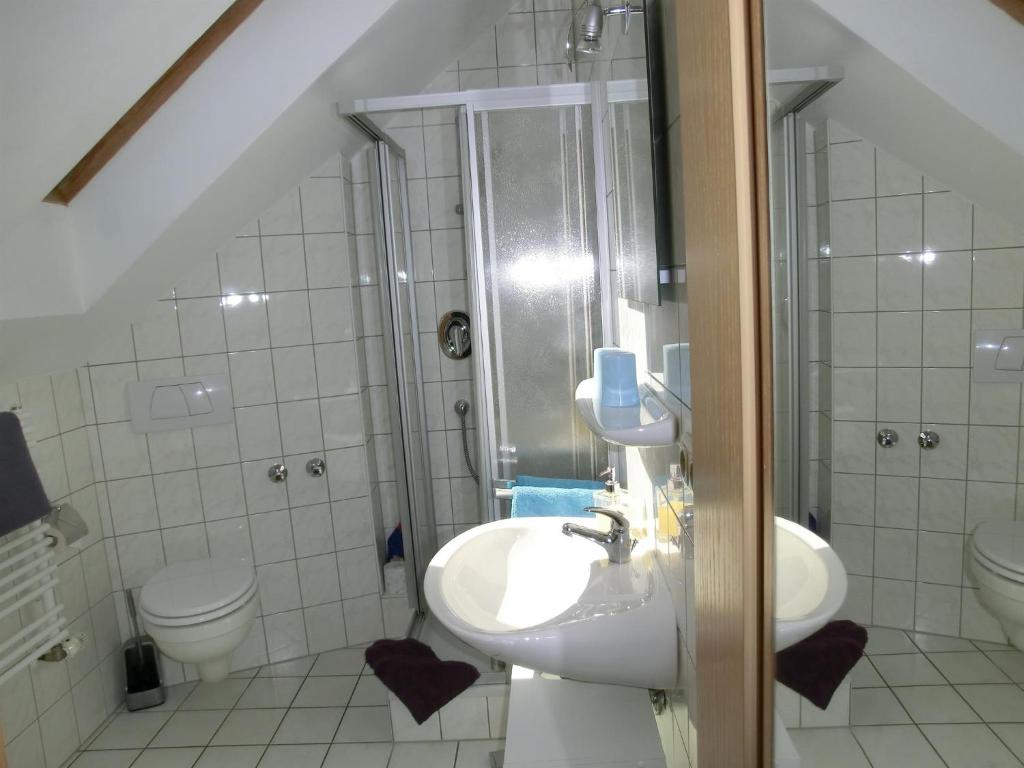 Koupelna v ubytování Haus Bagci
