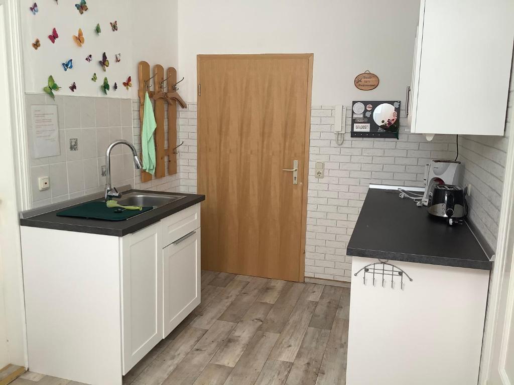 Kuchyň nebo kuchyňský kout v ubytování Ferienhaus Schuster