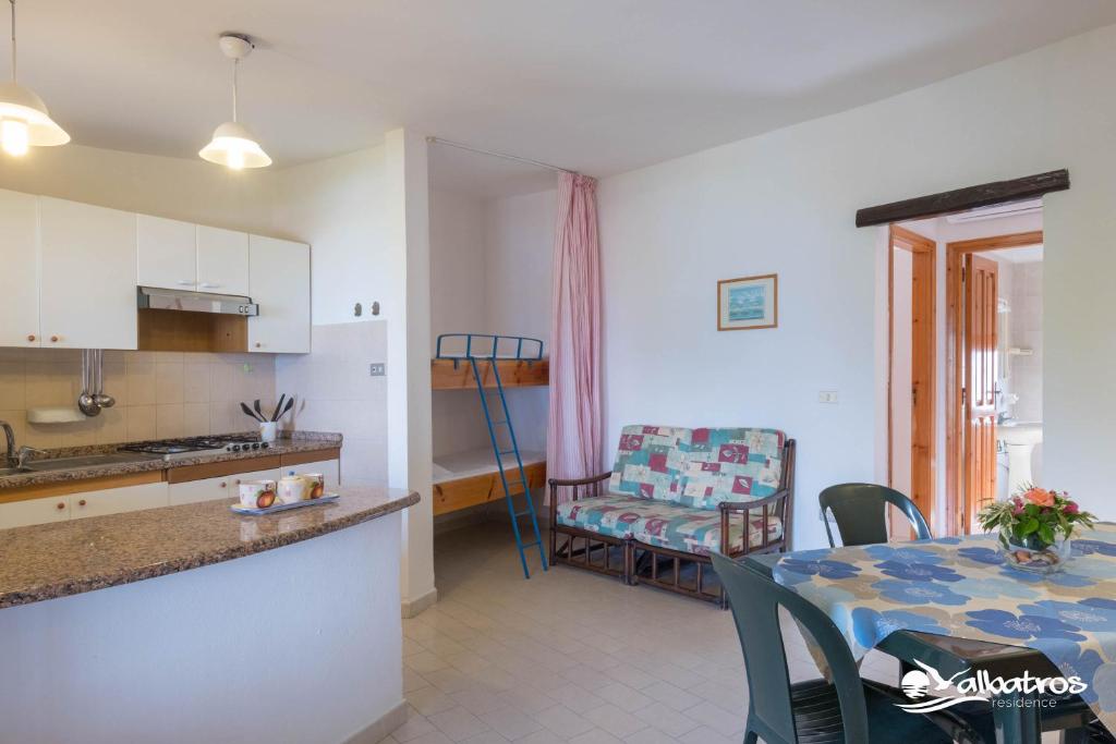 Kuchyň nebo kuchyňský kout v ubytování Residence Albatros