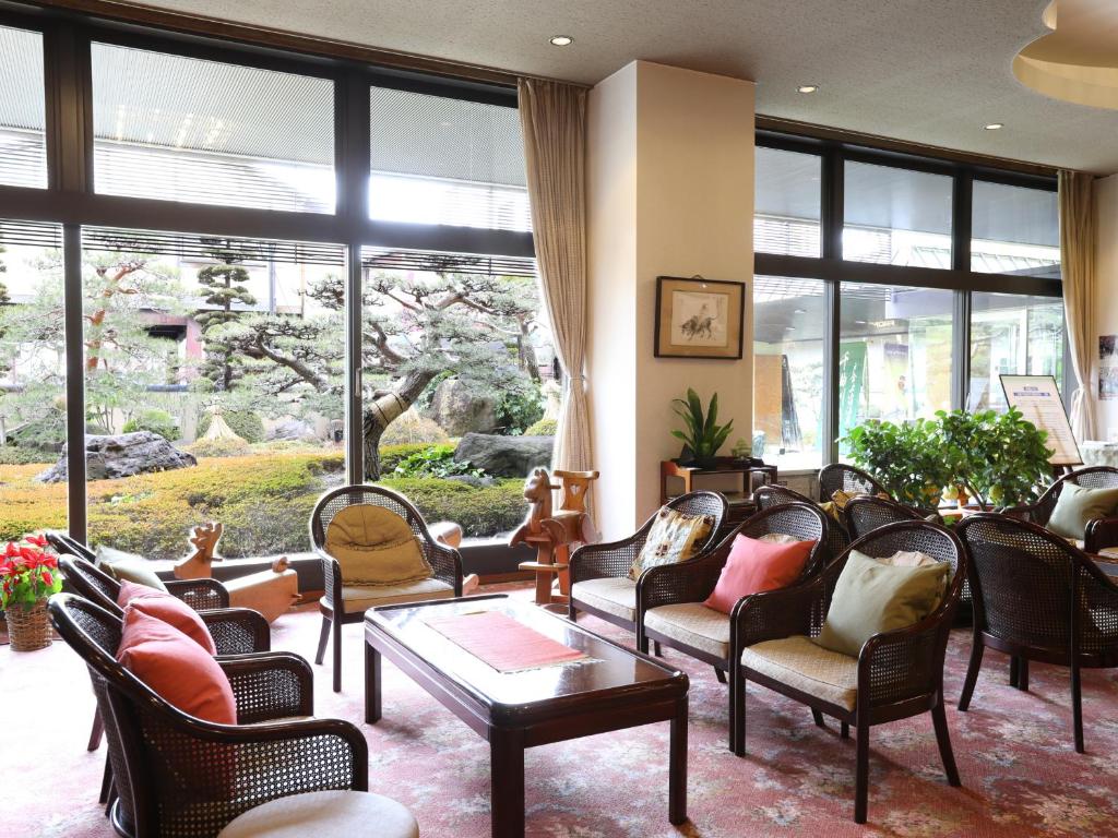 Posezení v ubytování Kamiyamada Hotel