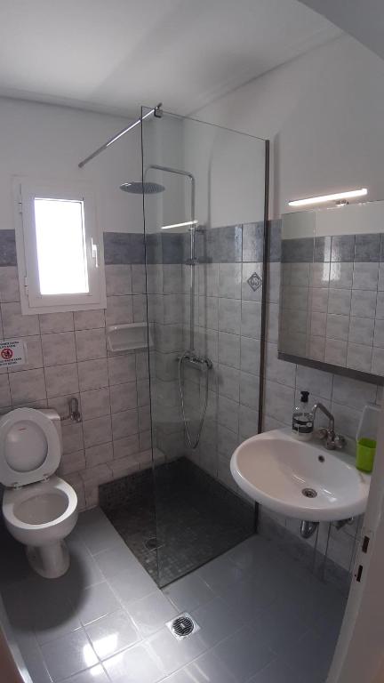 Kúpeľňa v ubytovaní eleni studios