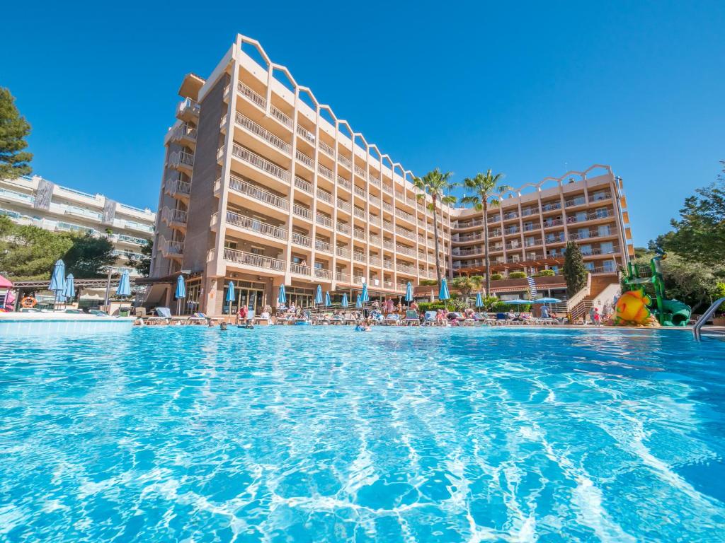 a view of the hotel from the swimming pool at Golden Avenida Family Suites 4* in Salou
