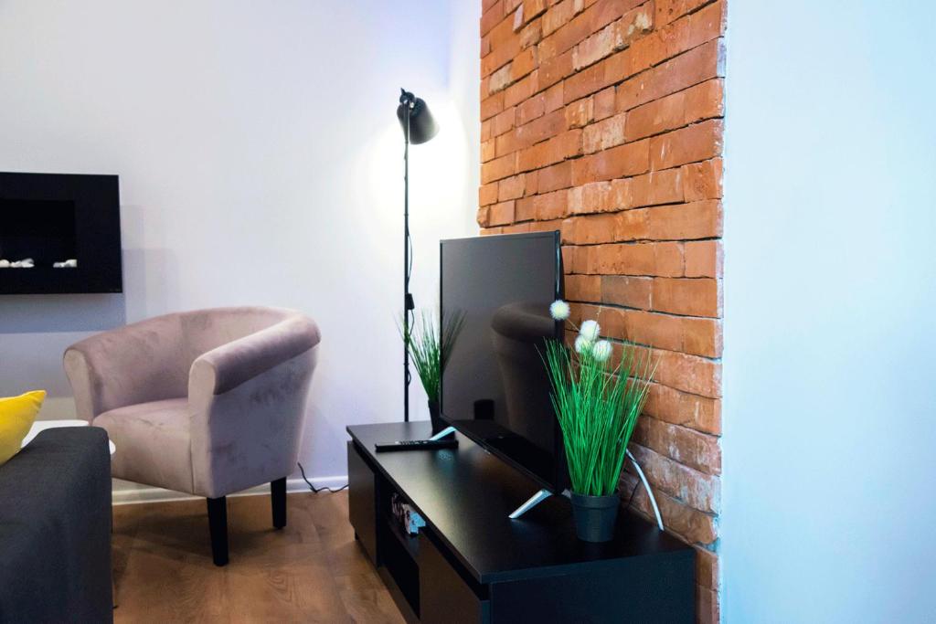TV a/nebo společenská místnost v ubytování Apartament Gosia