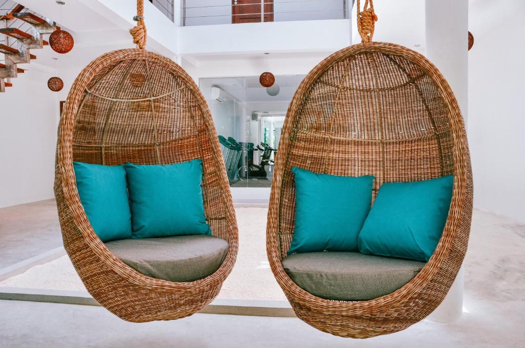 Posezení v ubytování Bliss Dhigurah