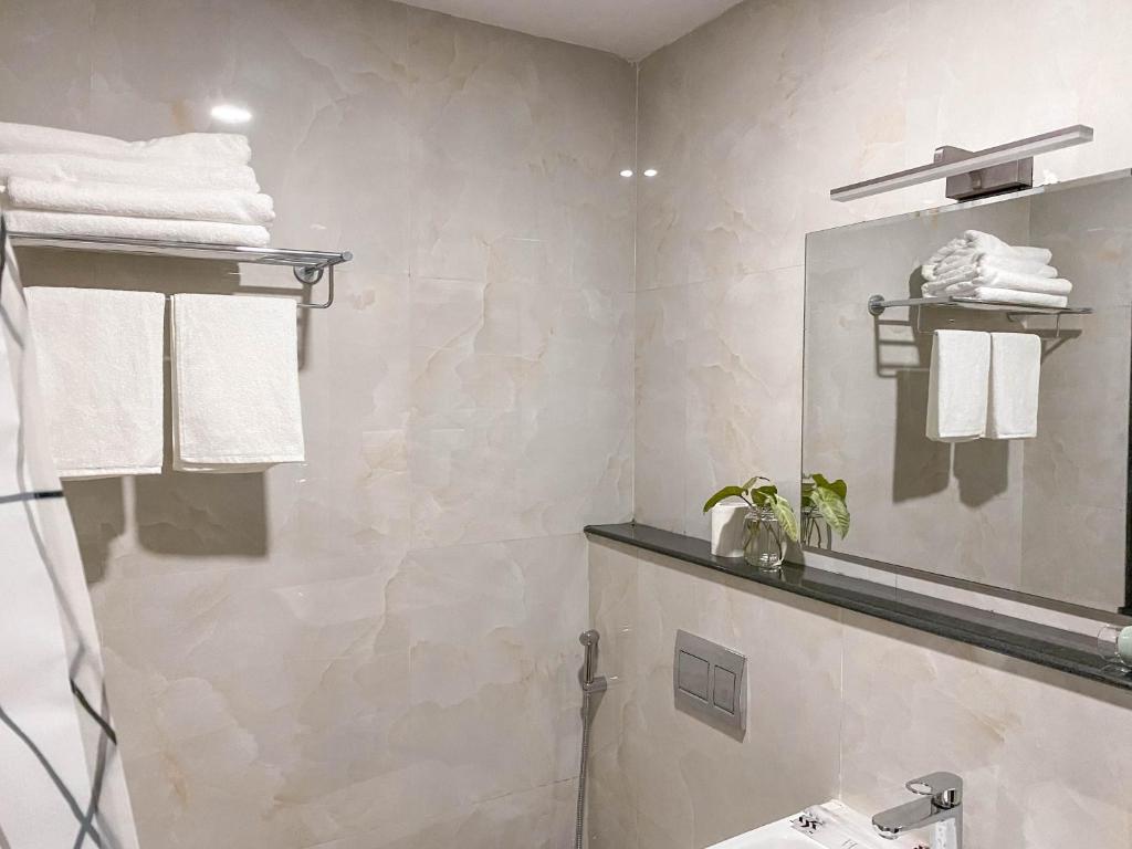 Koupelna v ubytování Kibu Home