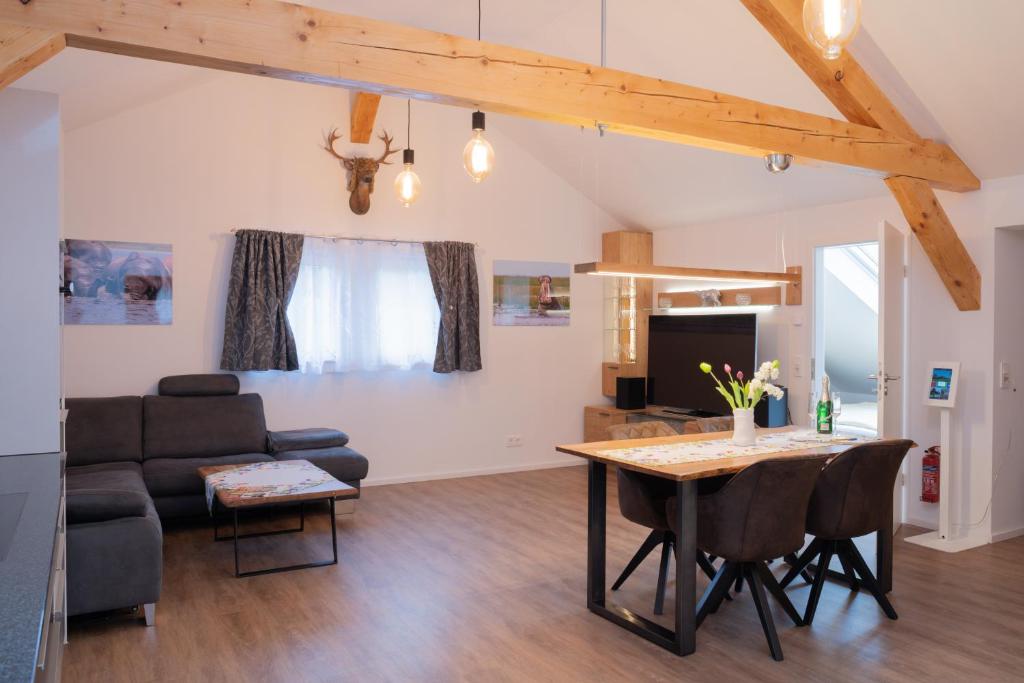 Posezení v ubytování Ferienwohnung Buchenberg