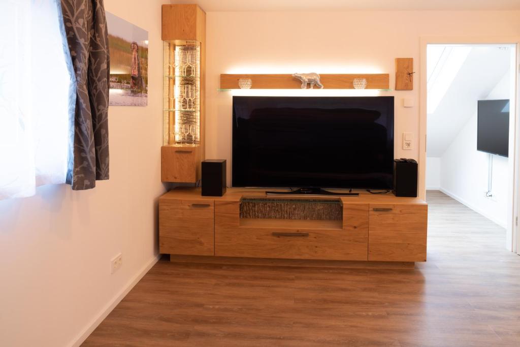 TV a/nebo společenská místnost v ubytování Ferienwohnung Buchenberg