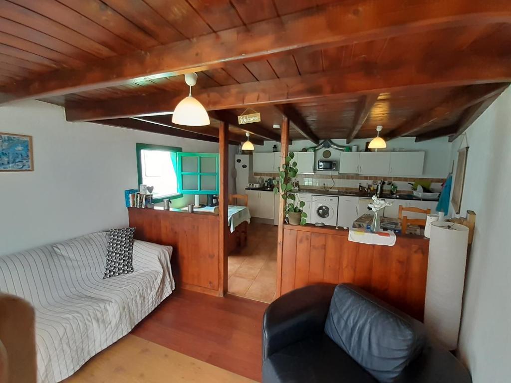 Kuchyňa alebo kuchynka v ubytovaní Cabañas Volcán Capellania