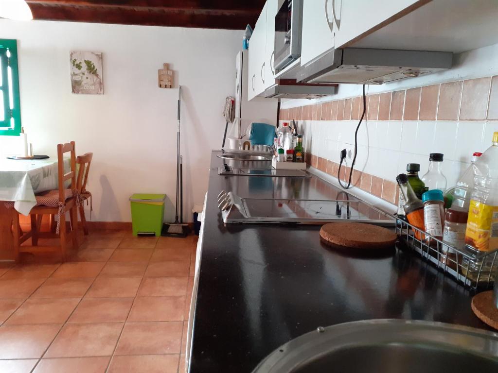 Kuchyňa alebo kuchynka v ubytovaní Cabañas Volcán Capellania