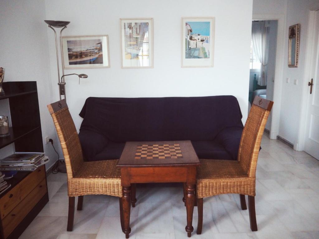 A seating area at Apartamento La Barrosa, Chiclana