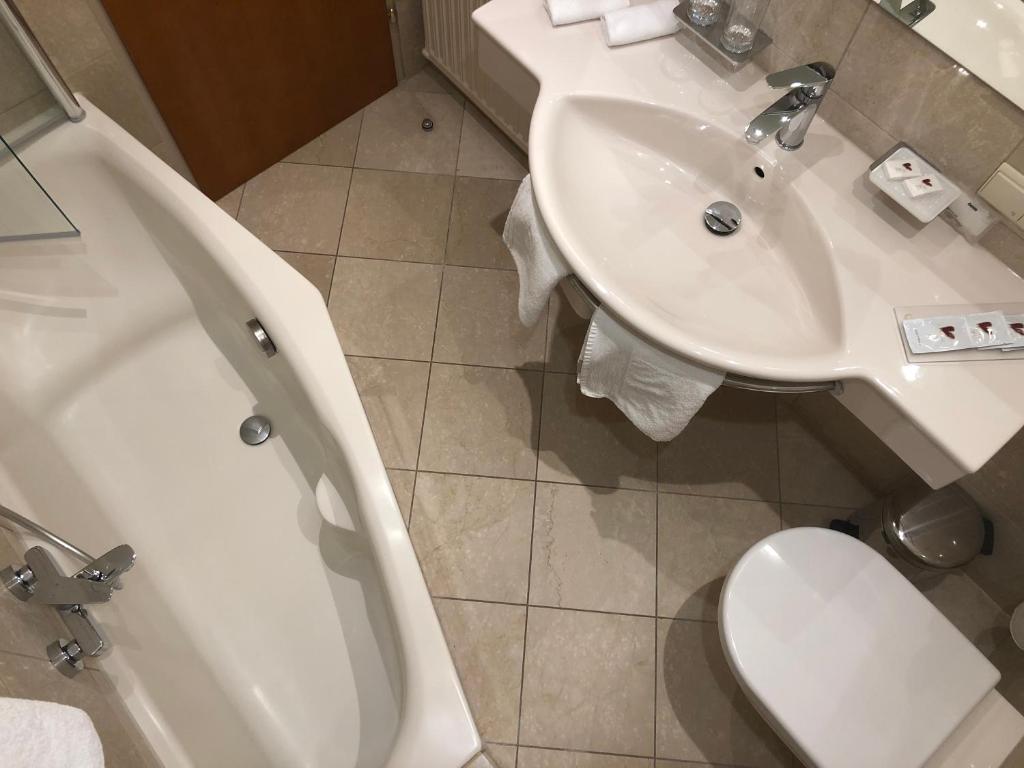 Koupelna v ubytování Hotel Furian