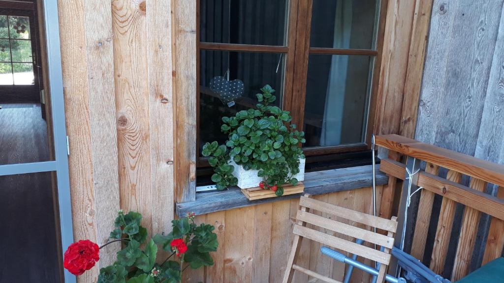 Balkón nebo terasa v ubytování Bauernhof Farnach