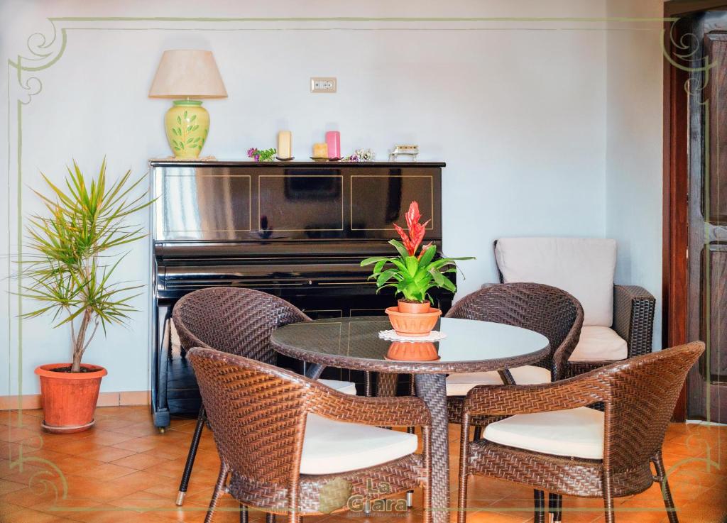 Posezení v ubytování B&b La Giara